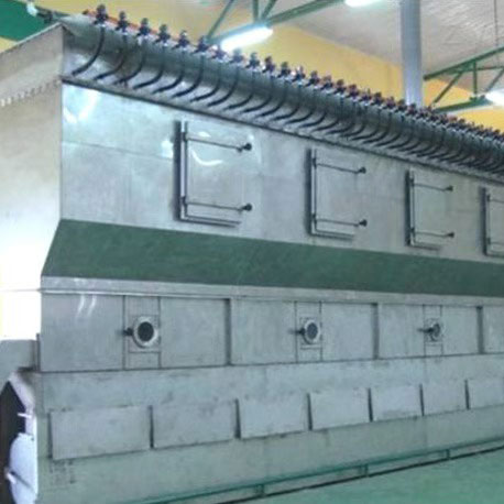 Fluid bed dryer with built-in bag dust collector